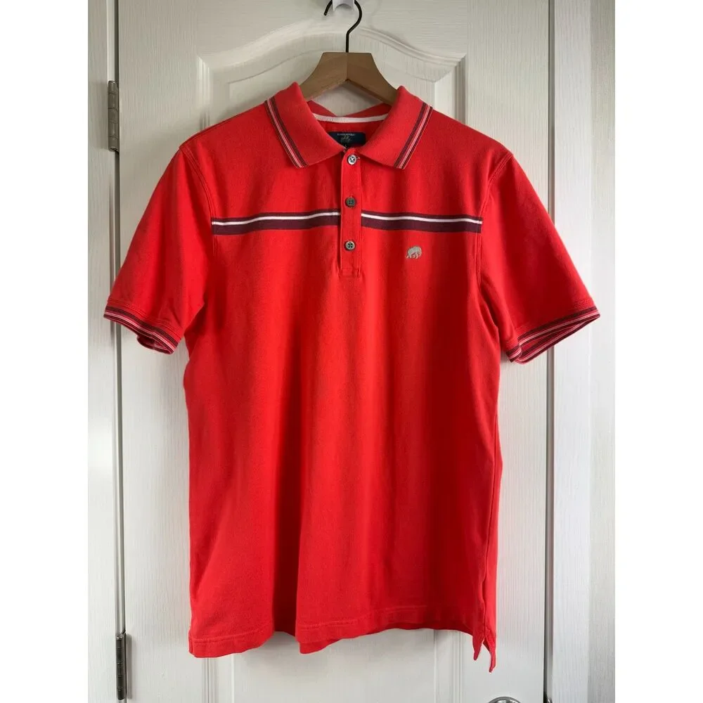 Banana Republic Milly Collection Men's Short Sleeve Polo Shirt Reddish Size L